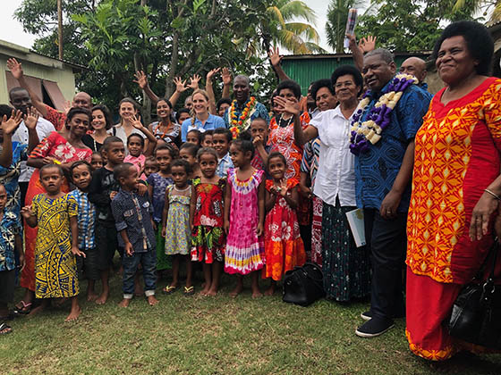 President of the UN General Assembly visits informal settlements under UN-Habitat’s Adaptation Fund project on his first mission to Fiji