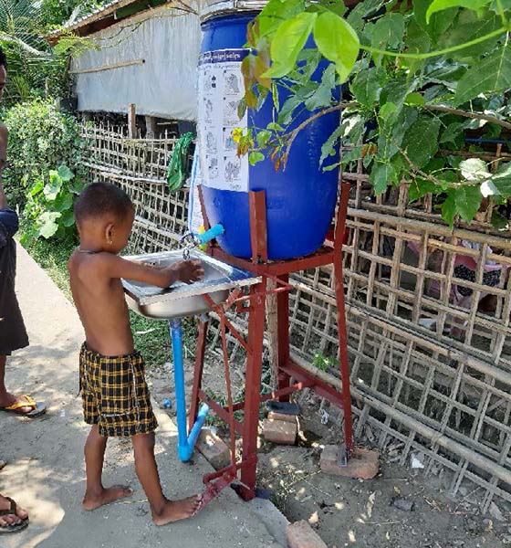 Community support is key to successful hand-washing stations to combat COVID-19 in Myanmar