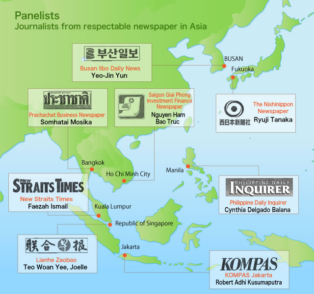 Panerists: Journalists from respectable newspaper in Asia