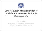 waste overview of Ulaanbaator