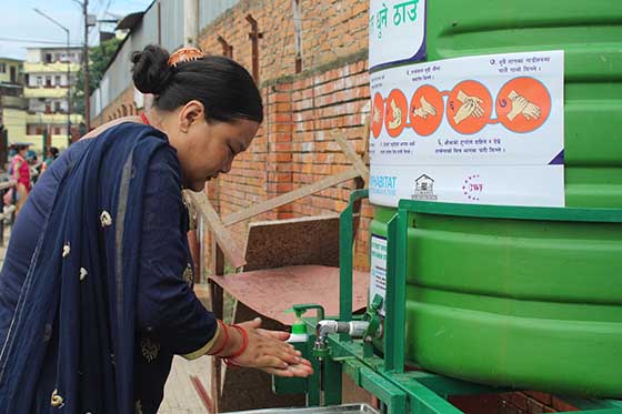 UN-Habitat promotes touch-free handwashing facilities in Kathmandu slums